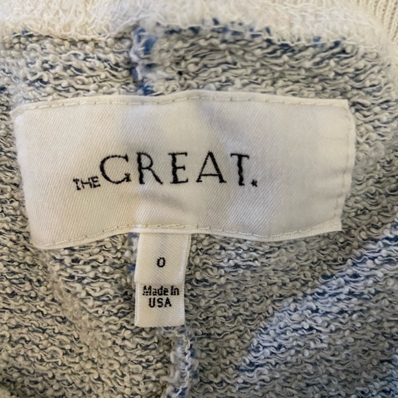 The Great blue & white striped sweatpants size 0 - Picture 3 of 5